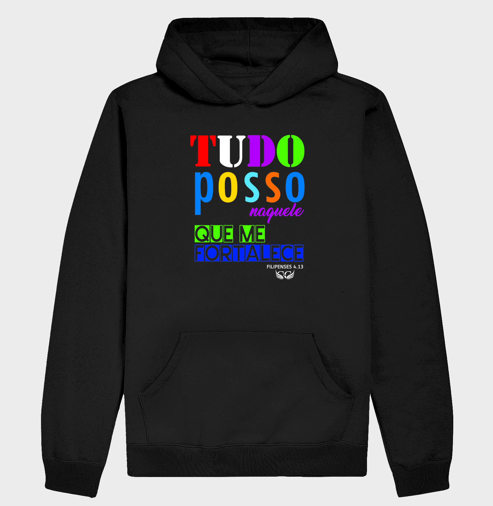 Camiseta Personalizada Tudo posso naquele que me fortalece. Filipenses 4.13