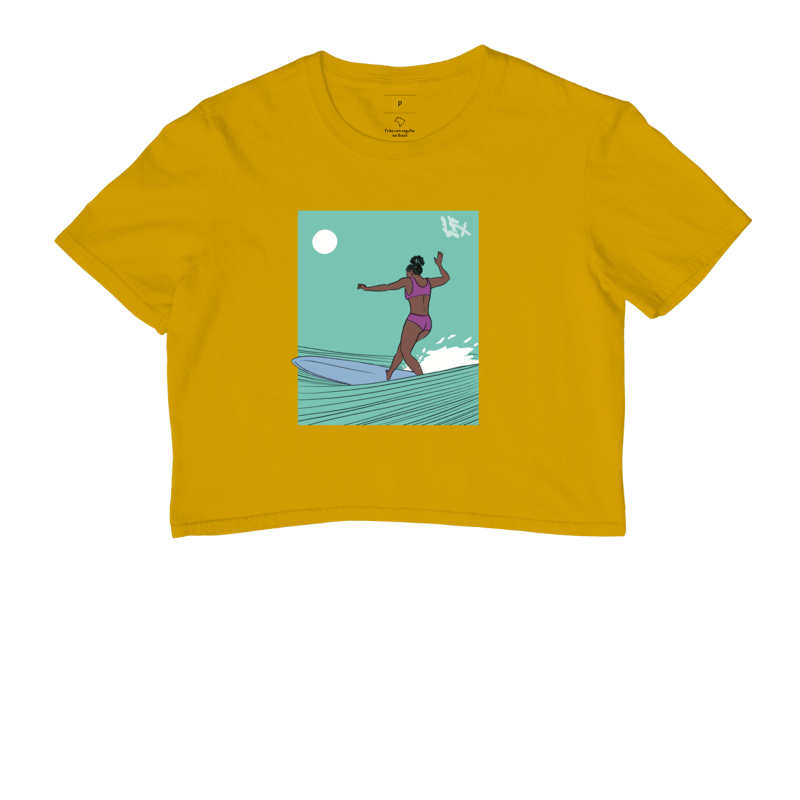 Cropped Surfistas Negras Longboard V01