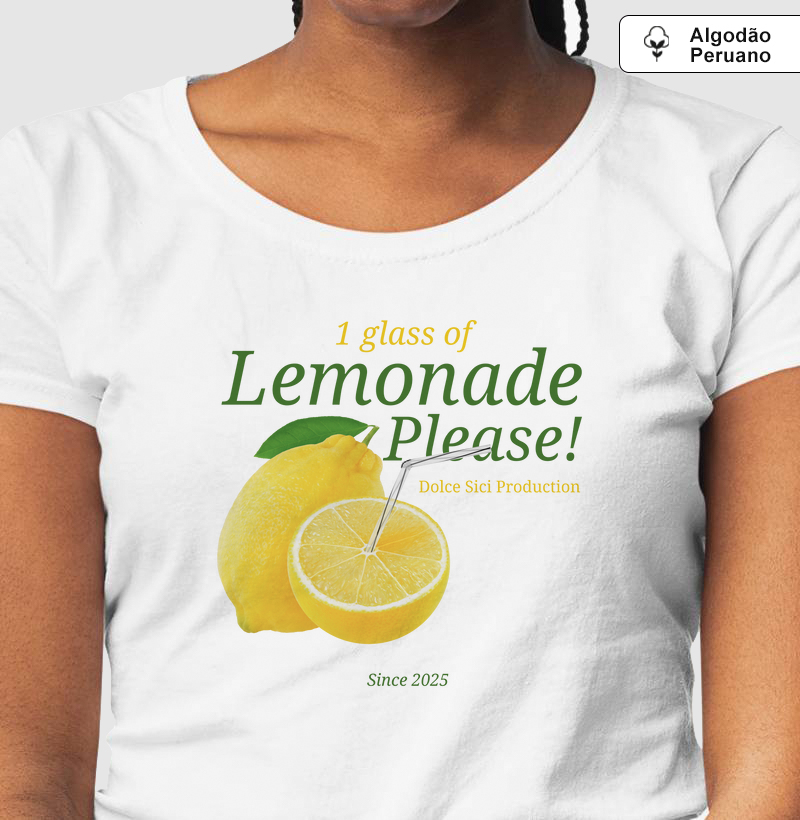 Camiseta Algodão Peruano Lemonade