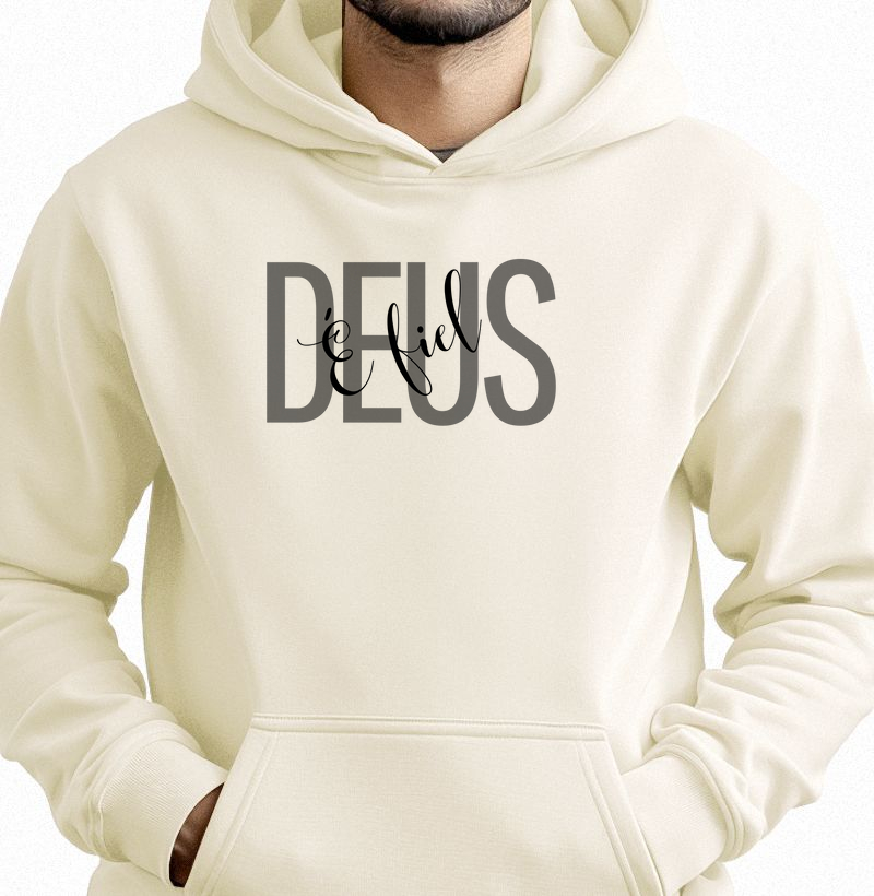 Moletom c/ capuz unisex - Deus é Fiel