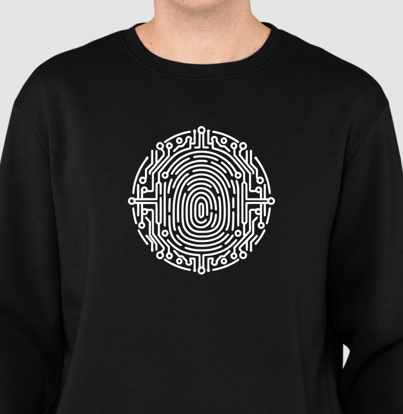 Digital Circuit Fingerprint: Moletom Slim - Conecte-se com o Futuro