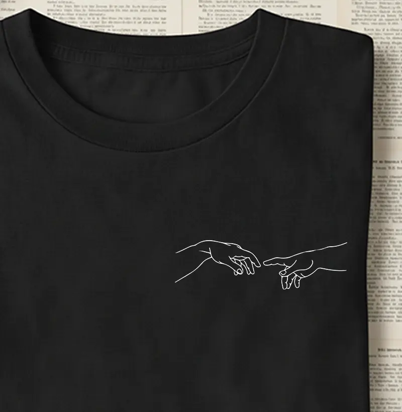 Camiseta Michelangelo - A criação de adão