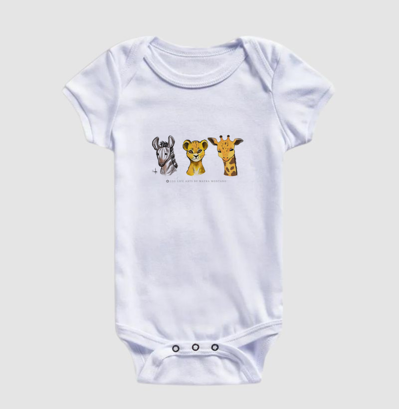 Body Infantil Trio Animal by Mayra Montano
