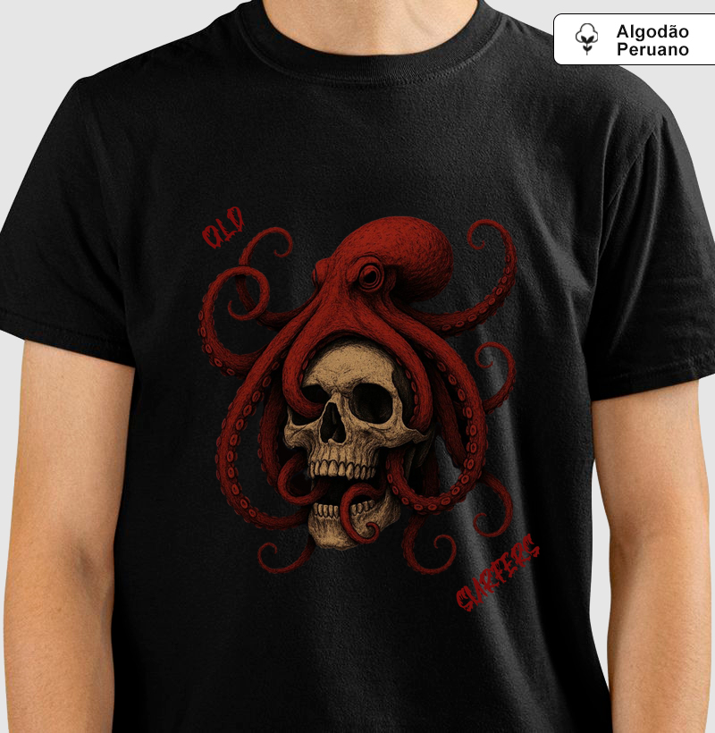 Camisa Algodão Peruano SkullOctopus