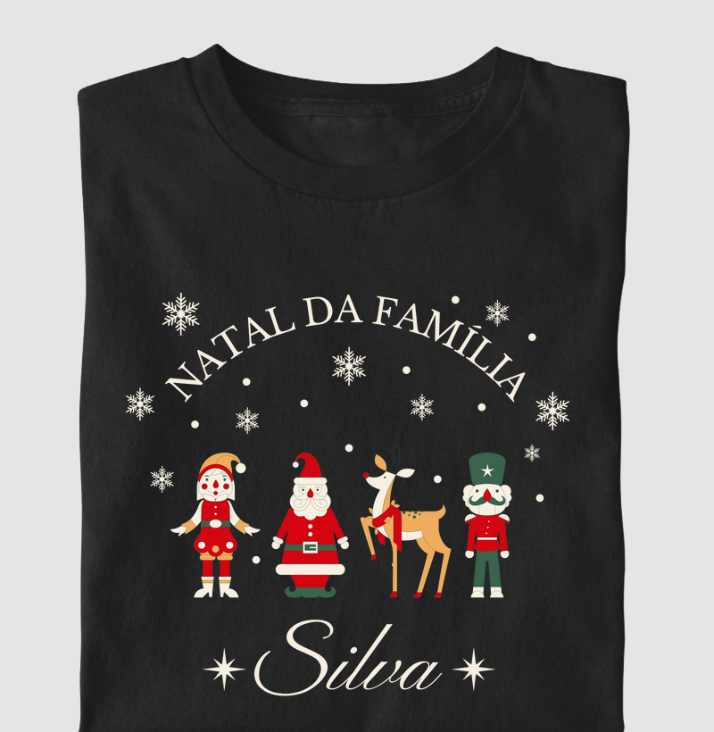 Camiseta Ugly Sweater Natal - Família Silva