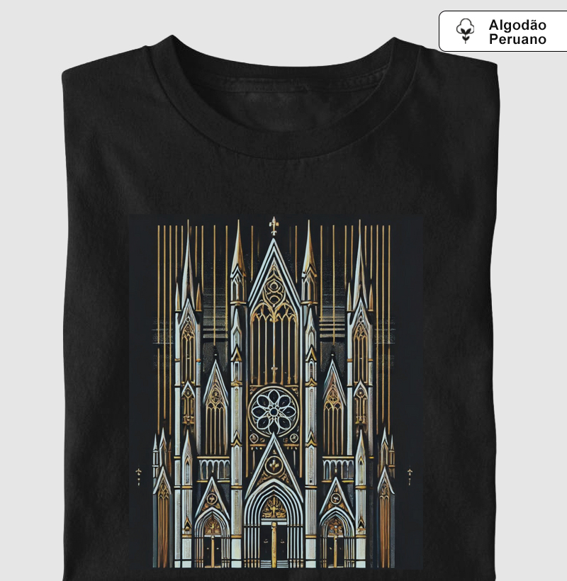 Camiseta Algodão Peruano Majestade Gótica