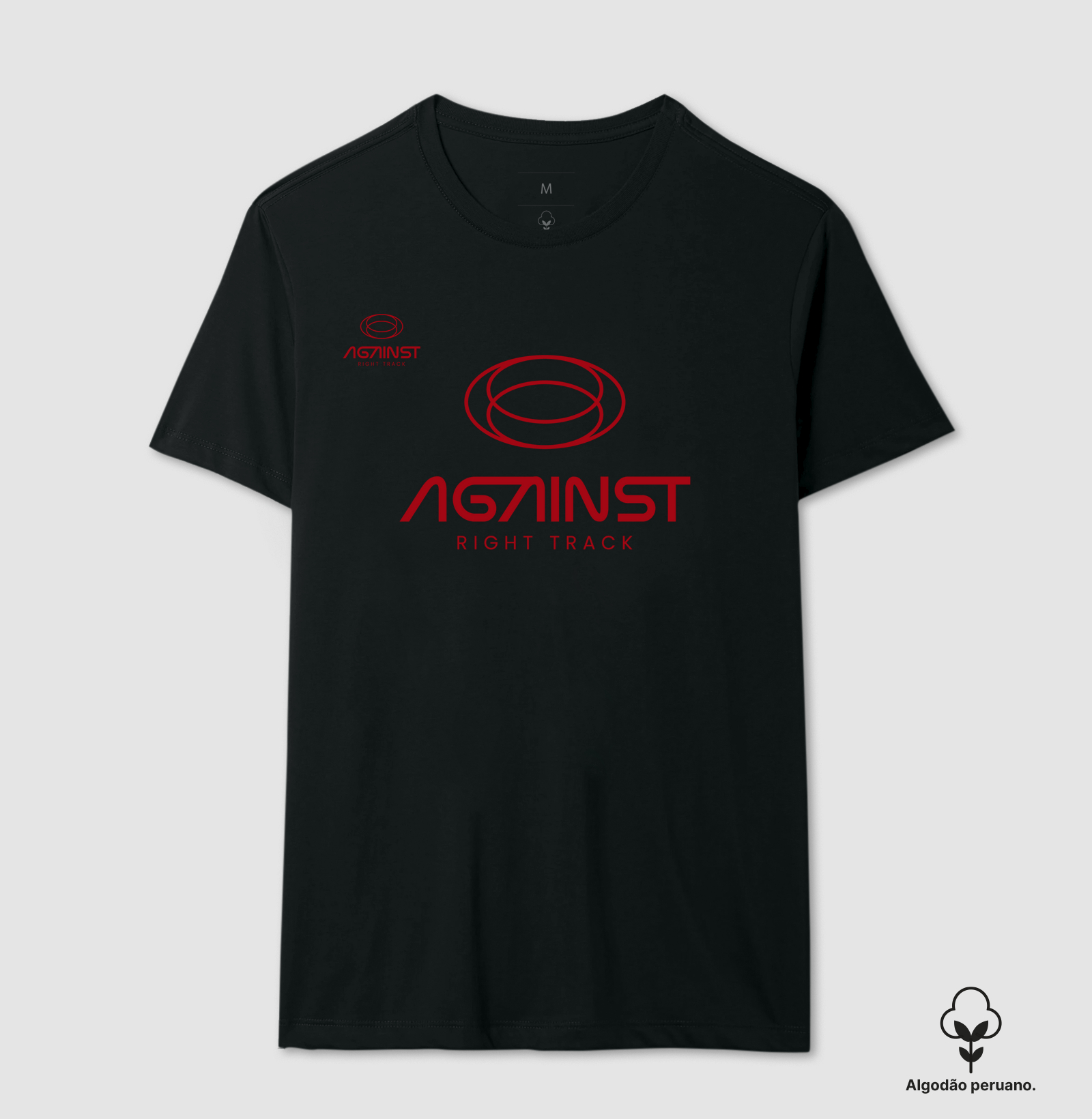 Camiseta Preta Logo Vermelho