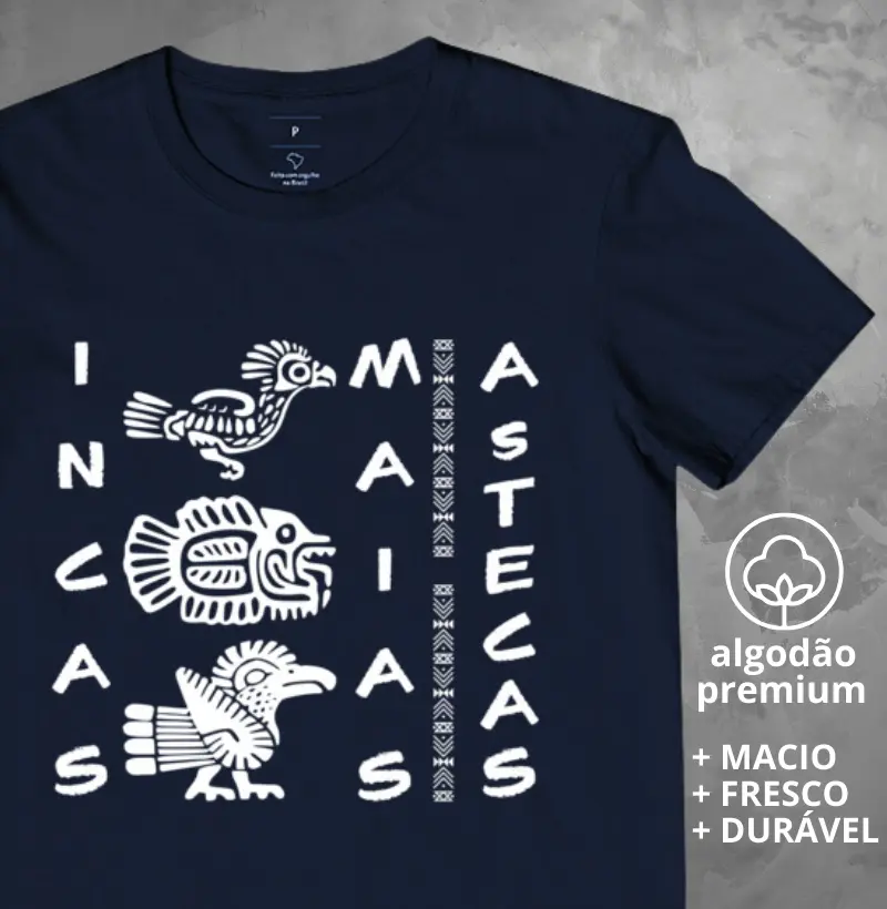 Camiseta Incas, Maias e Astecas