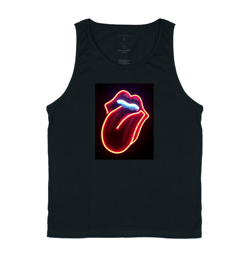 Língua e lábios neon