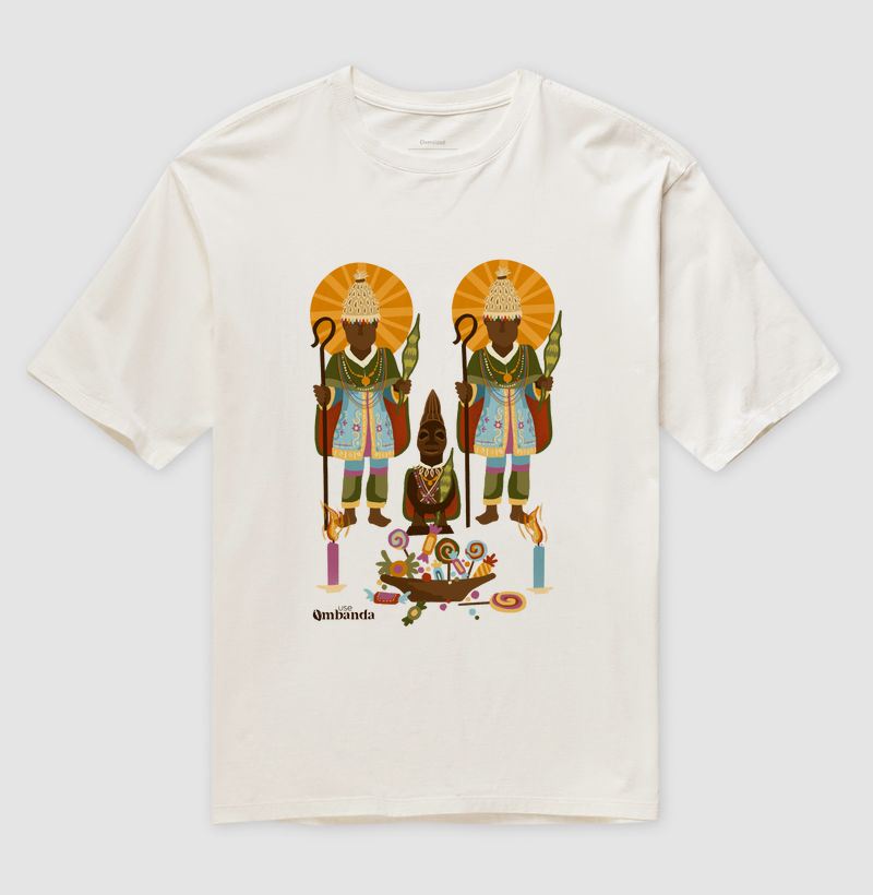 Camiseta Oversized - Cosme, Damião e Doum