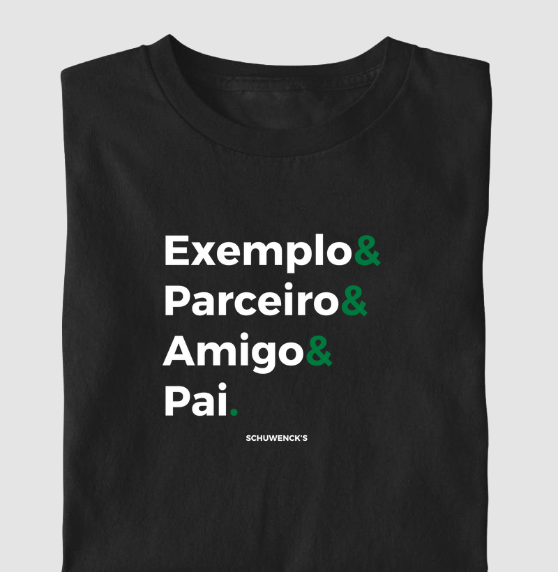 Camisa Dia dos Pais Branco & Verde