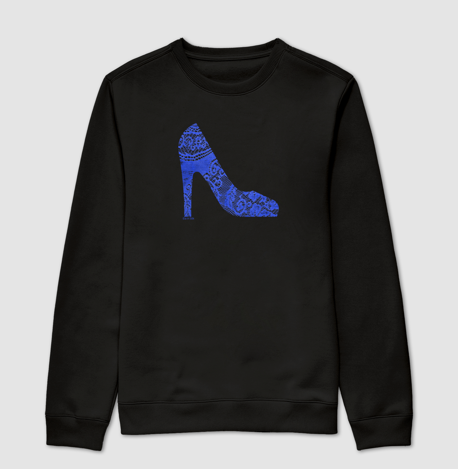 Scarpin renda azul