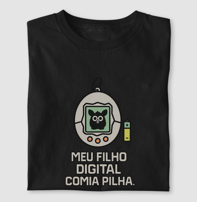 Camiseta  Meu filho digital comia pilha