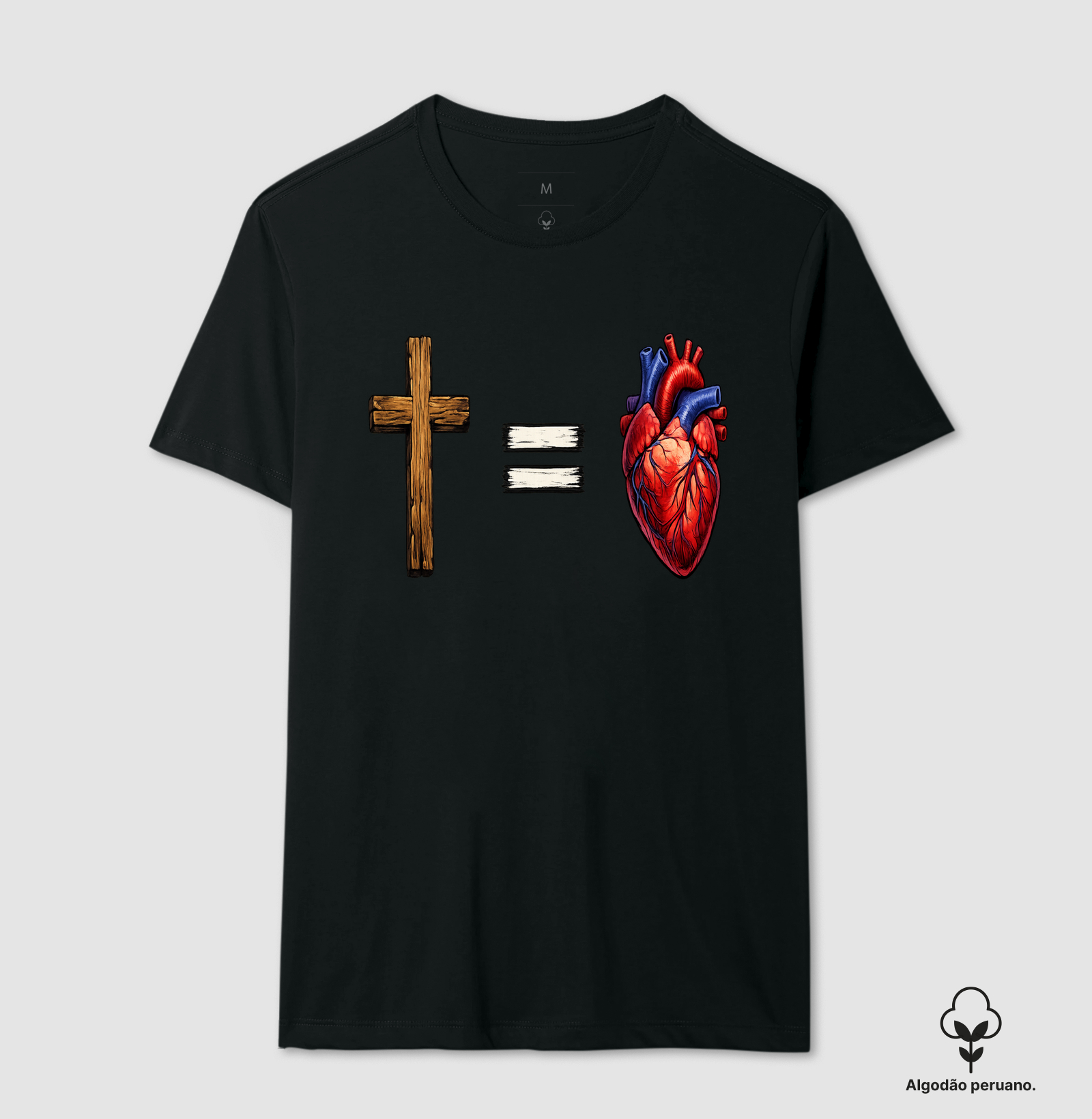 🖤 Camiseta "Amor Infinito" (Cruz = Coração)