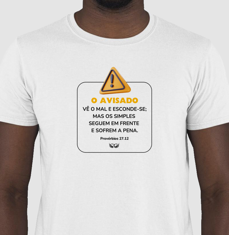 Camiseta Personalizada O Prudente vê o mal e esconde-se