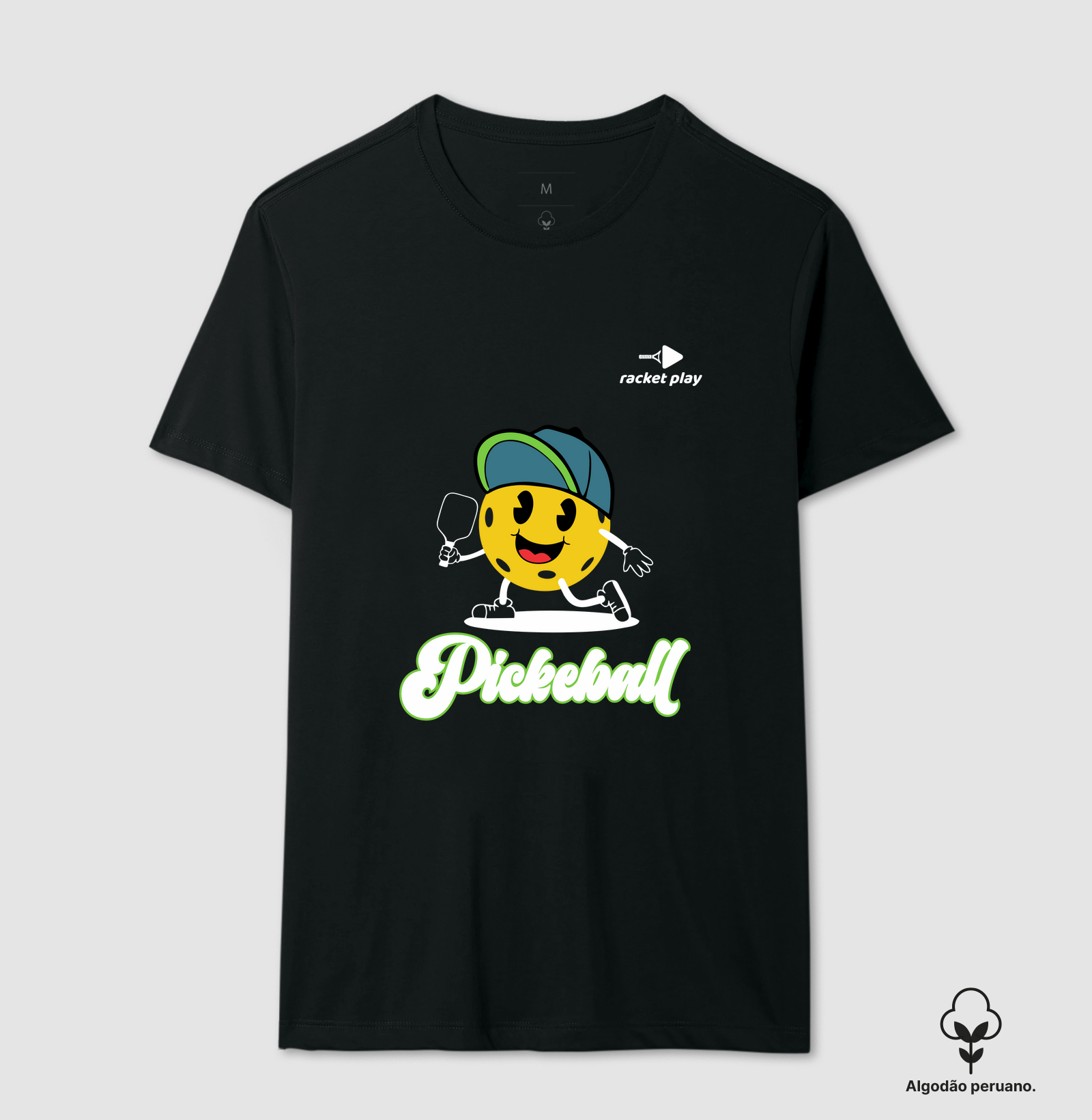 Camiseta Algodão Peruano Pickleball - Mascote