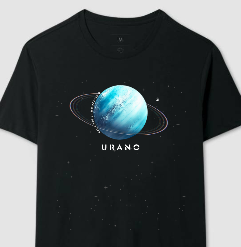 Urano, o Visionário Azul. Camiseta Supernova Estampada 