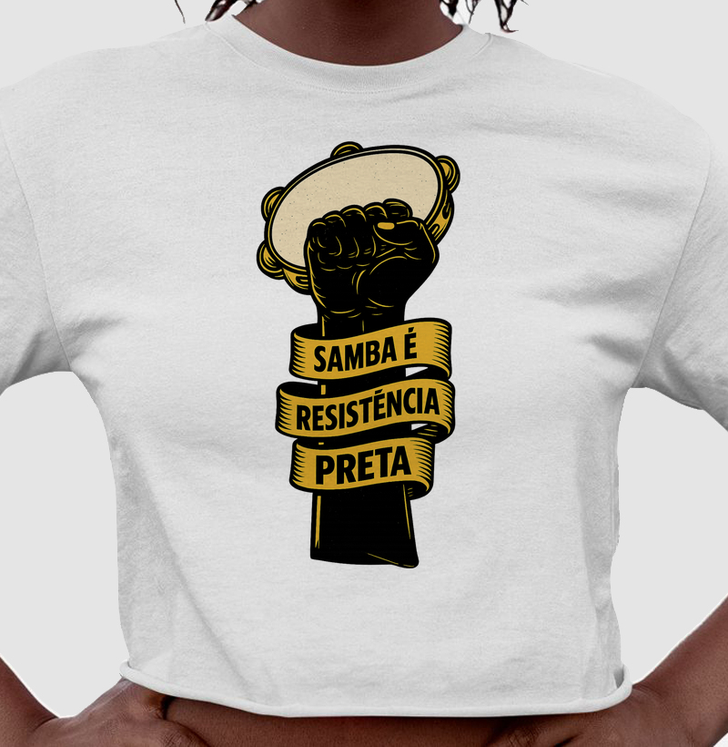Camiseta Original Samba é Resistência Preta