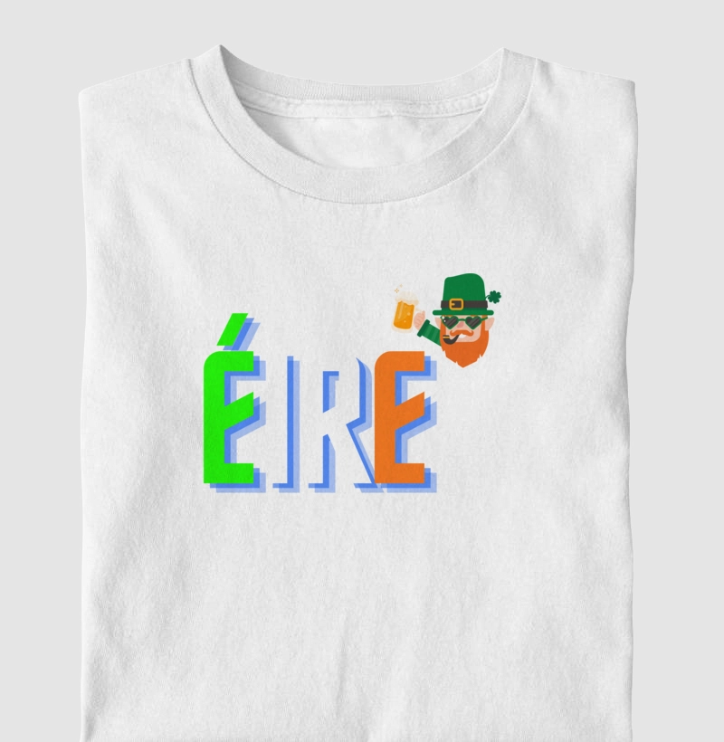 Éire com Leprechaun bebendo