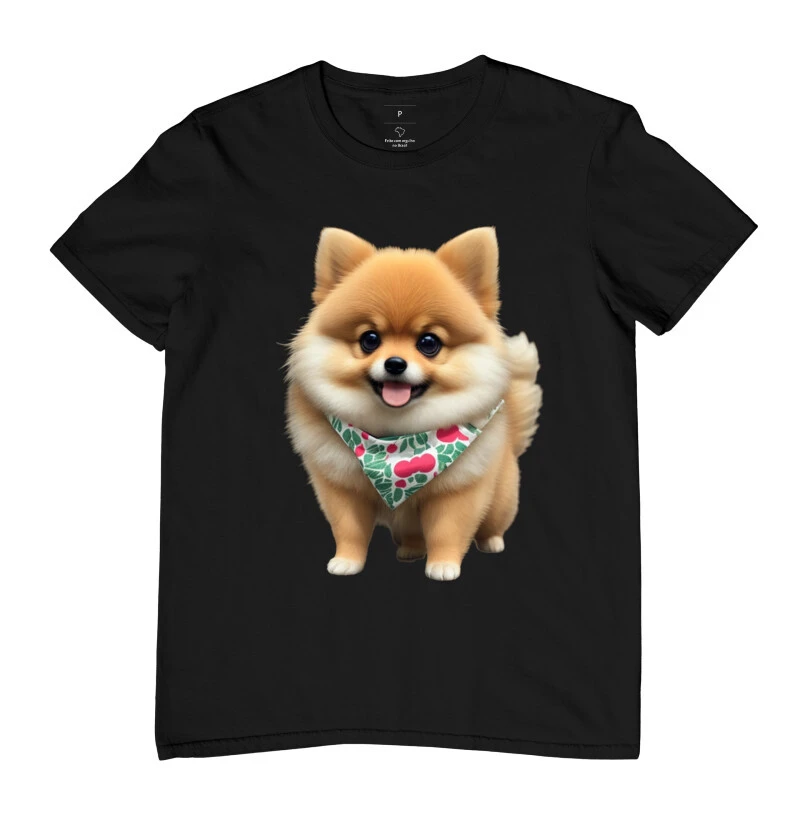 Camiseta Lulu caramelo e branco com bandana