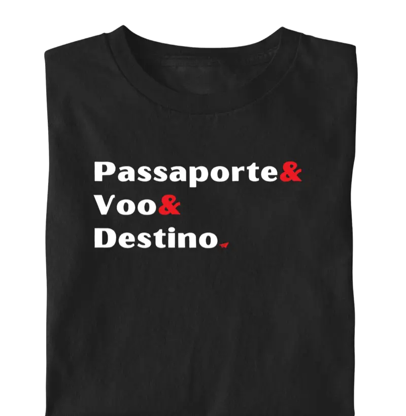 CAMISETA TRIO PASSAPORTE VOO DESTINO