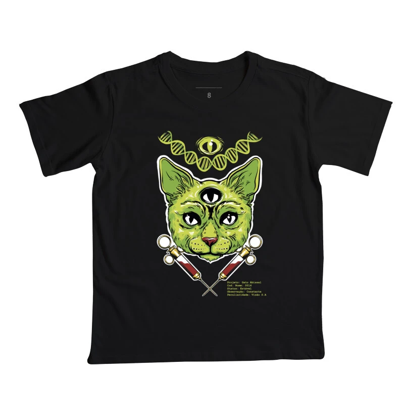 Camiseta Infantil Green Cat 0014