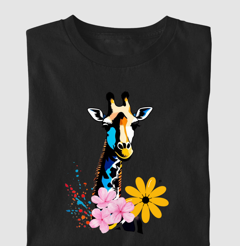 Camiseta Animalis Flores e Selva 100% Algodão