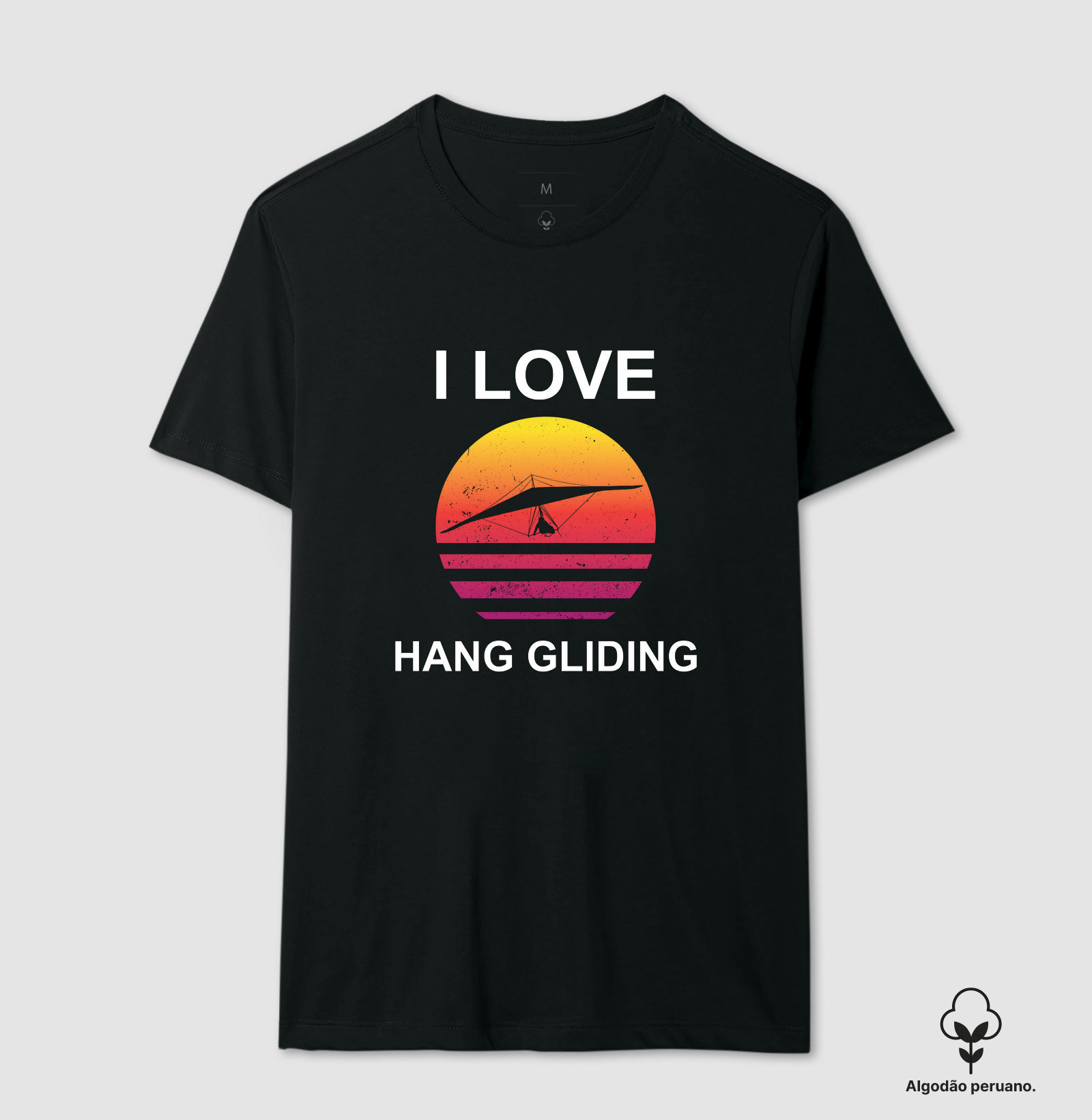 Camiseta I Love Hang Gliding - Algodão Peruano