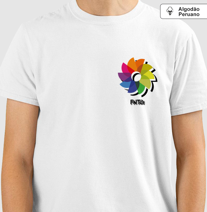 T-SHIRT "DIA" / FLOR DO SOL PEQUENA (ALGODÃO PERUANO)