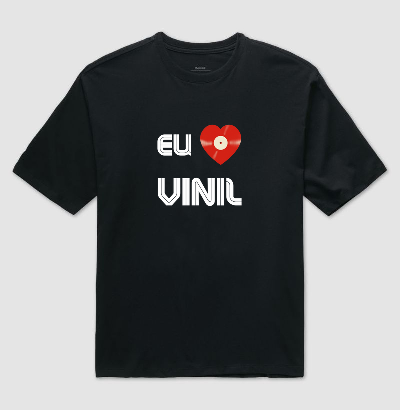 EU AMO VINIL - Preto Vermelho