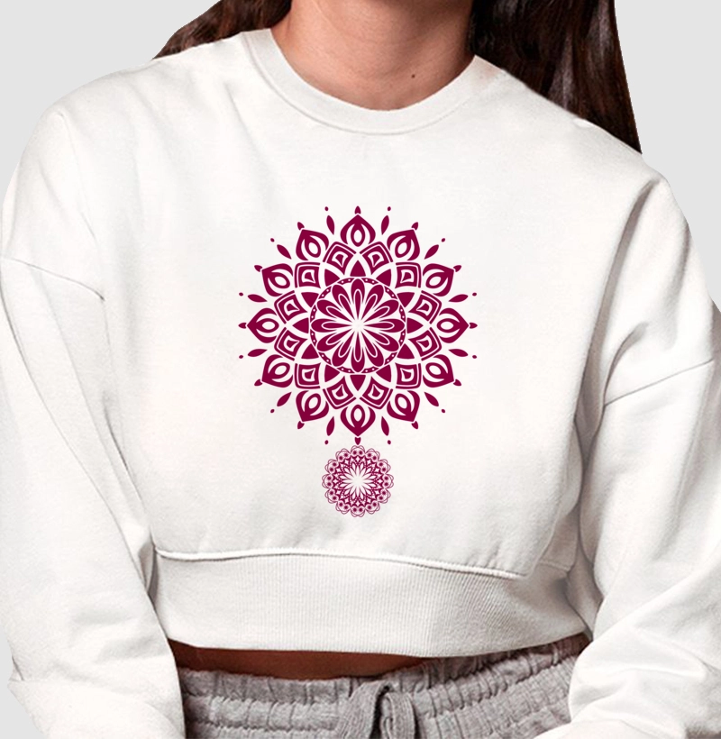 MOLETOM CROPPED MANDALA