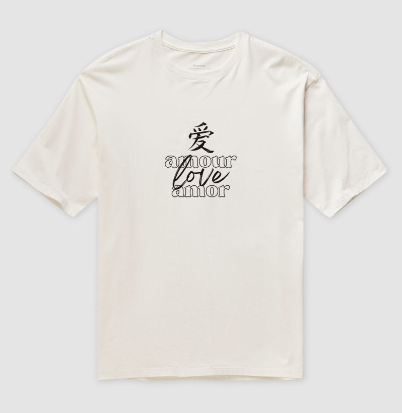 Camiseta oversized Amor