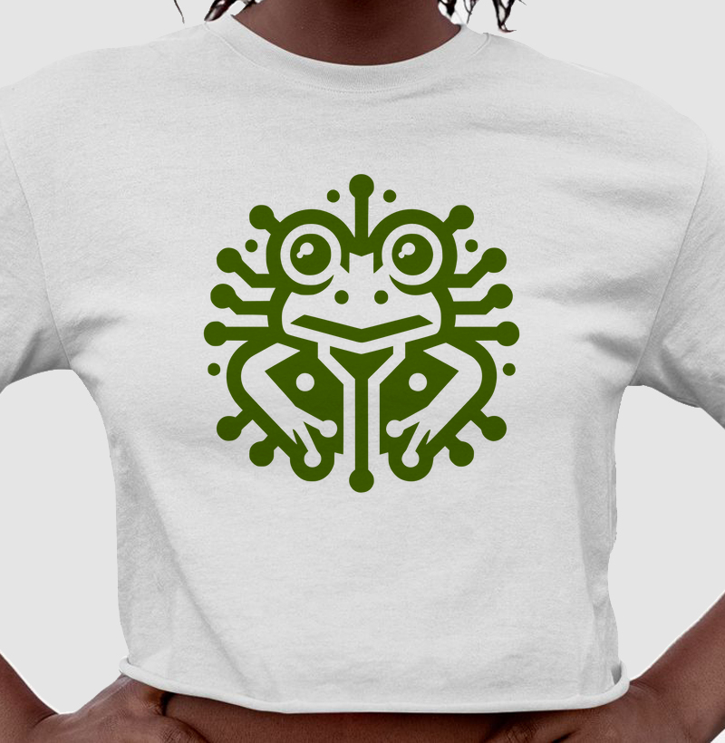 Cyber Frog: Cropped - Tecnologia e Natureza em Harmonia