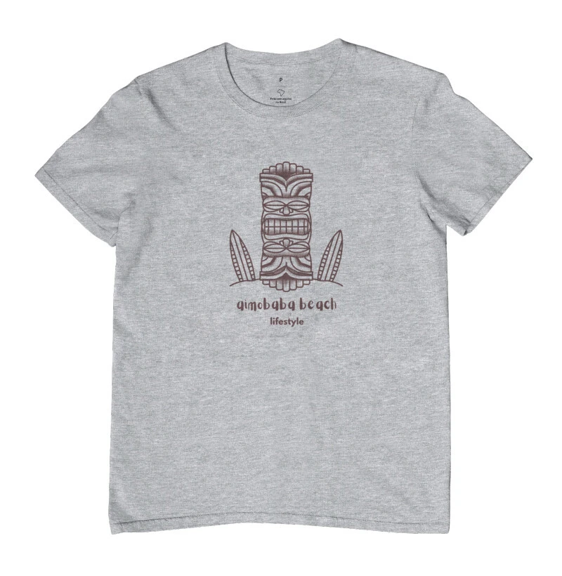 Camiseta Aimobaba Carranca masculina cinza mescla