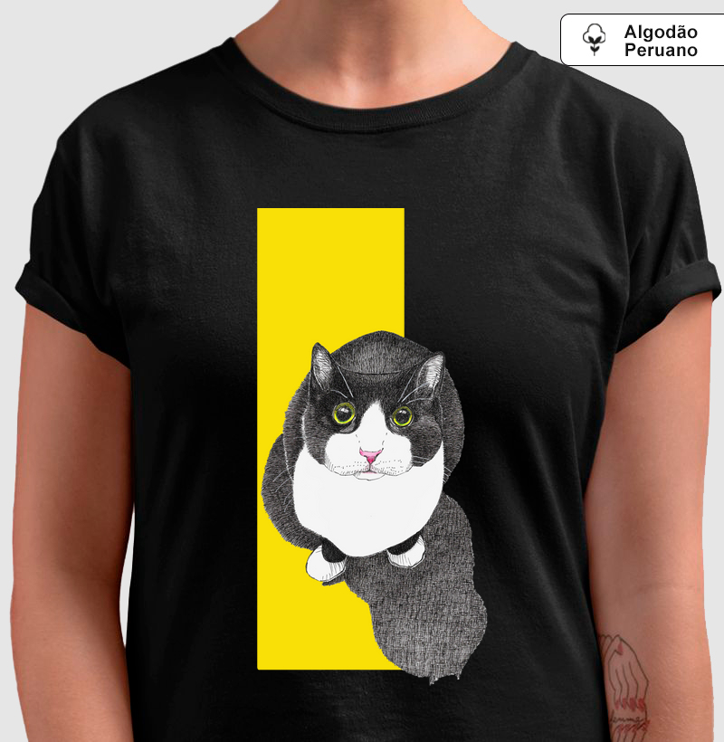 Camiseta Algodão Peruano Gato