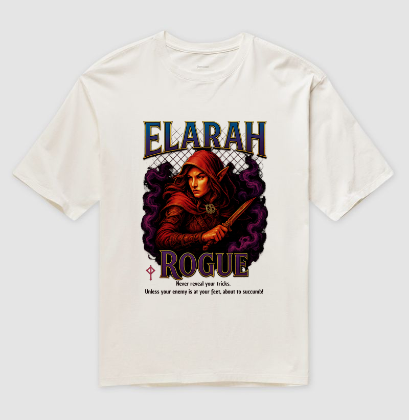  100% Algodão Oversized - Elarah: Shadow Matriarch