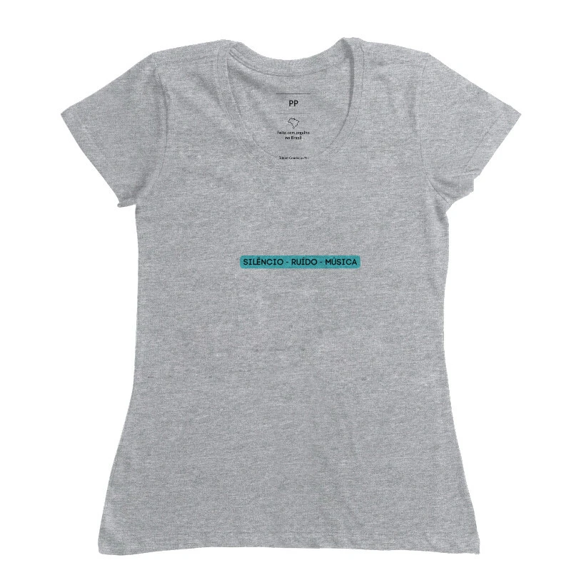 Camiseta Silêncio - Ruído - Música