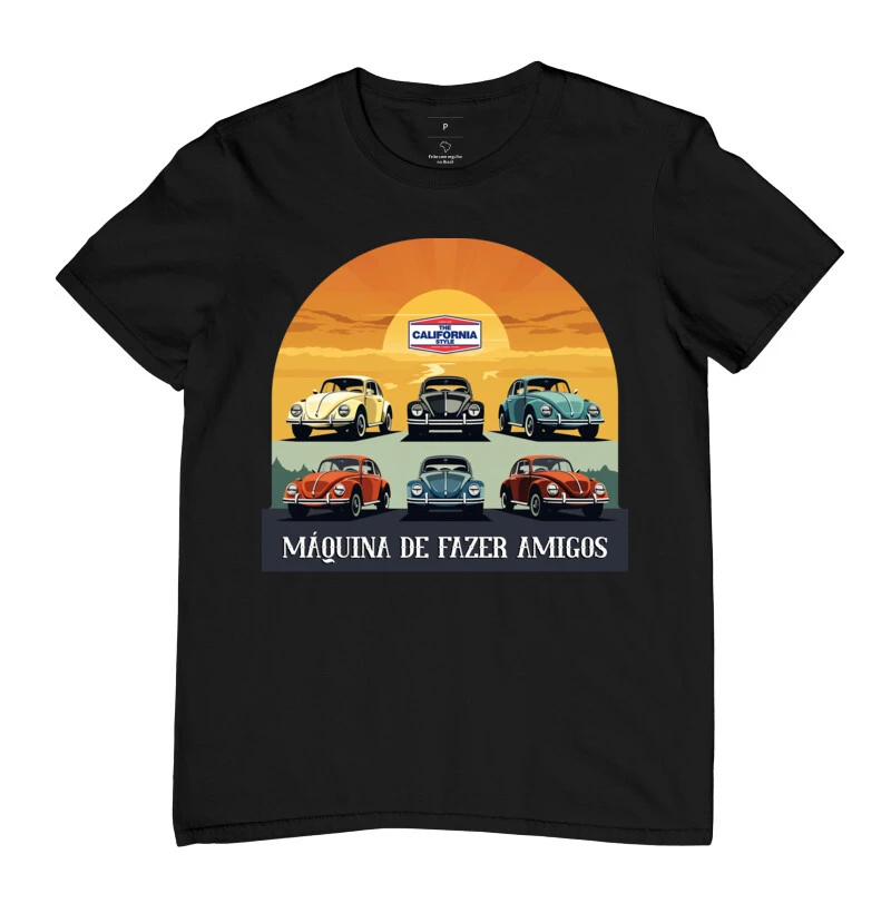 Camiseta Comboio Fusca - Máquina de Fazer Amigos
