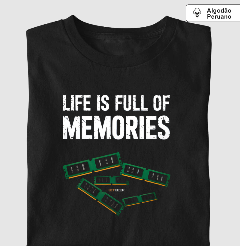 Camiseta Algodão Peruano Life of Memories