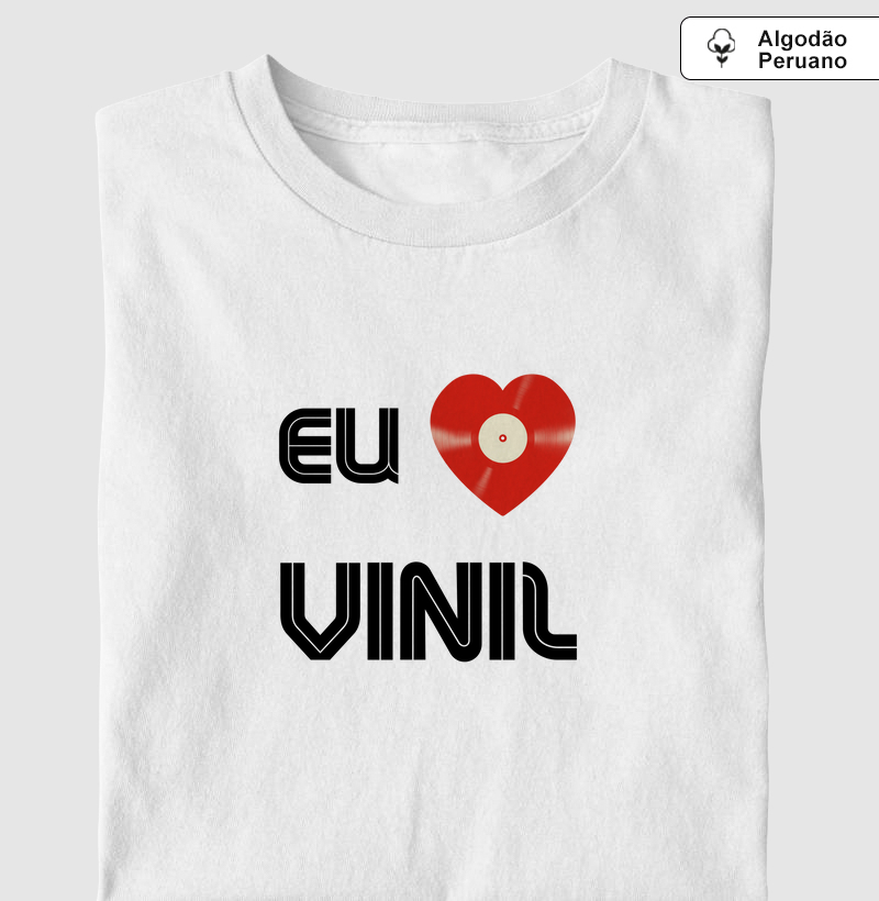 EU AMO VINIL - Preto Vermelho