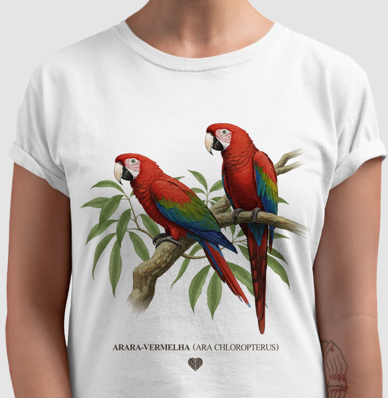 CAMISETA ARARAS VERMELHAS