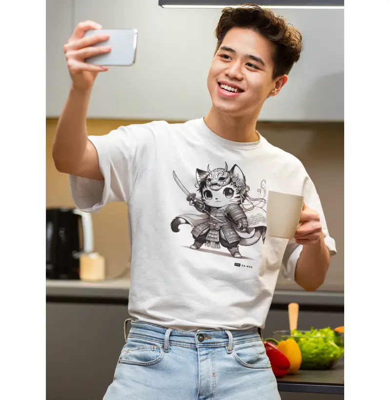 043 - Camiseta 100% algodão WarriorCat