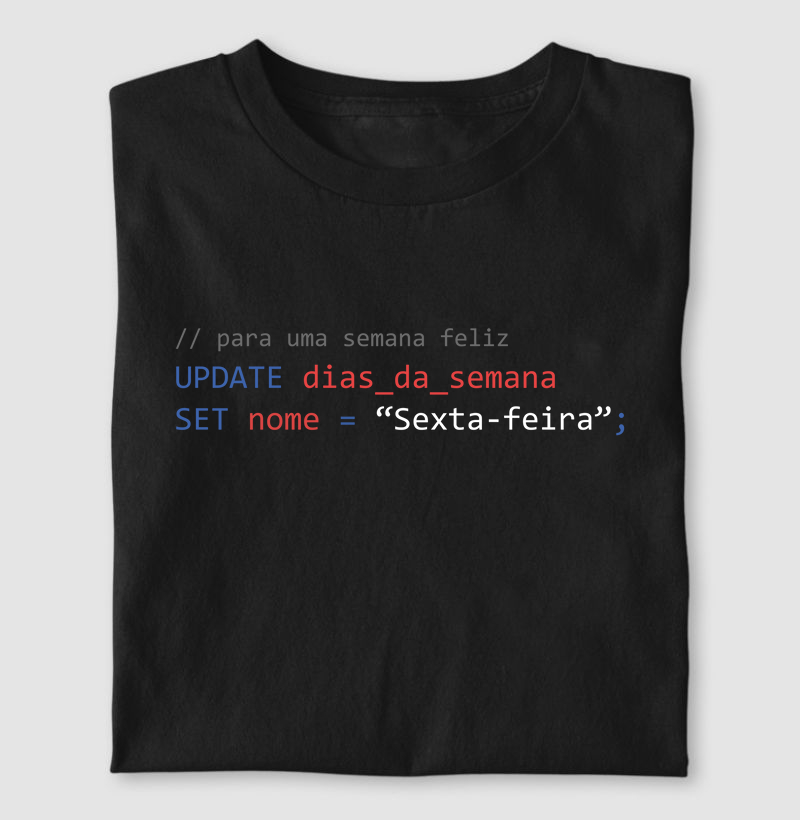 Camiseta Update Dias da Semana