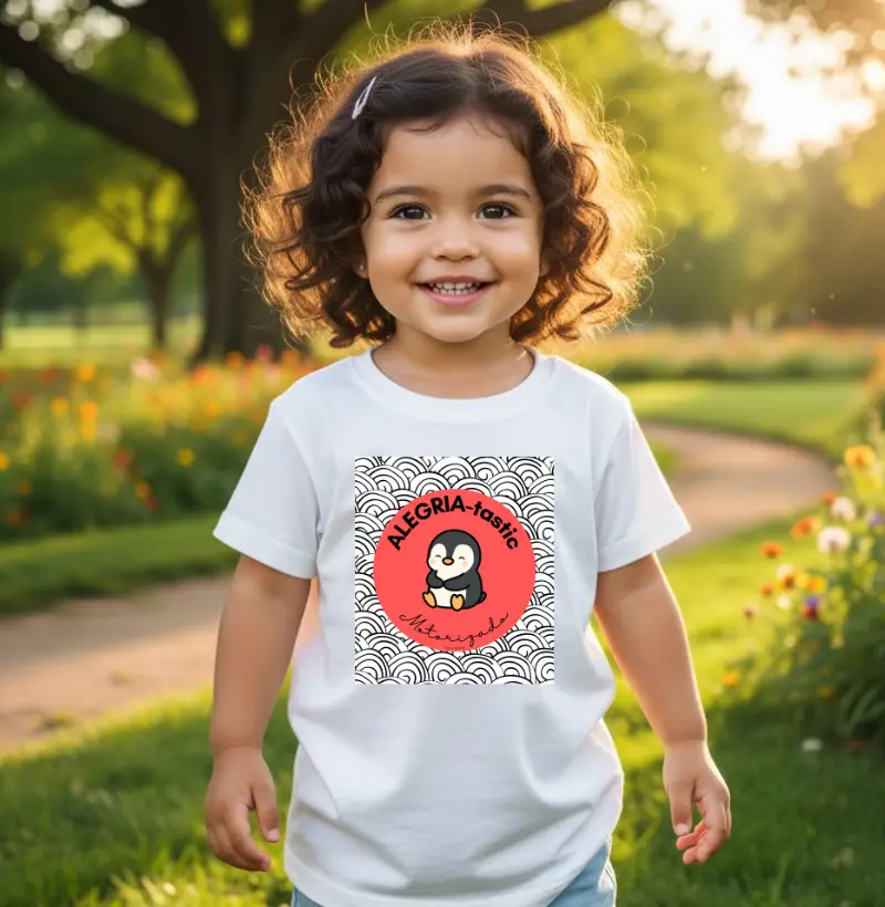 Camiseta Infantil Pinguim Alegria-tastic