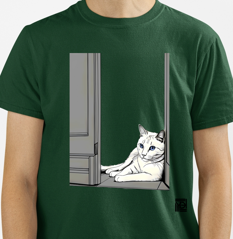 Gato na porta