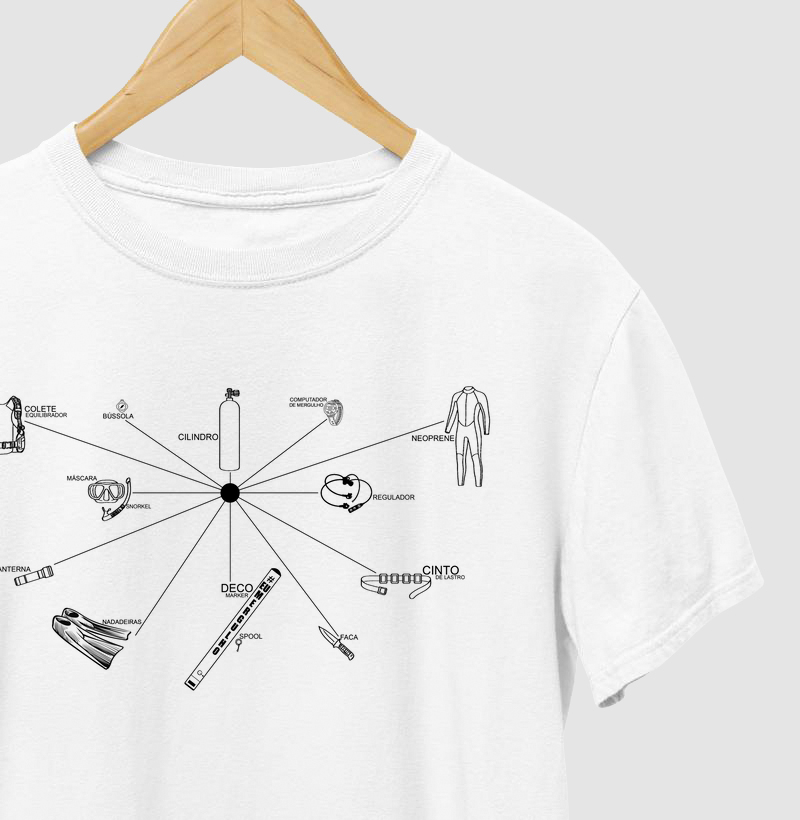 Equipamentos de Mergulho - Fundo Claro