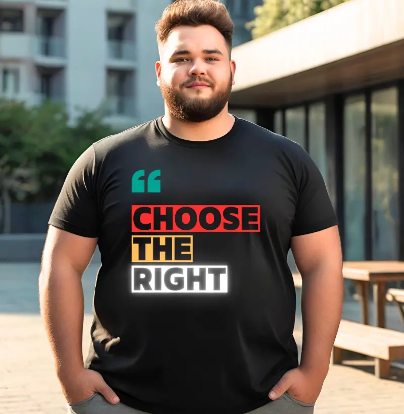 CAMISETA MASCULINA - CHOOSE THE RIGHT (ESCOLHA O CERTO)