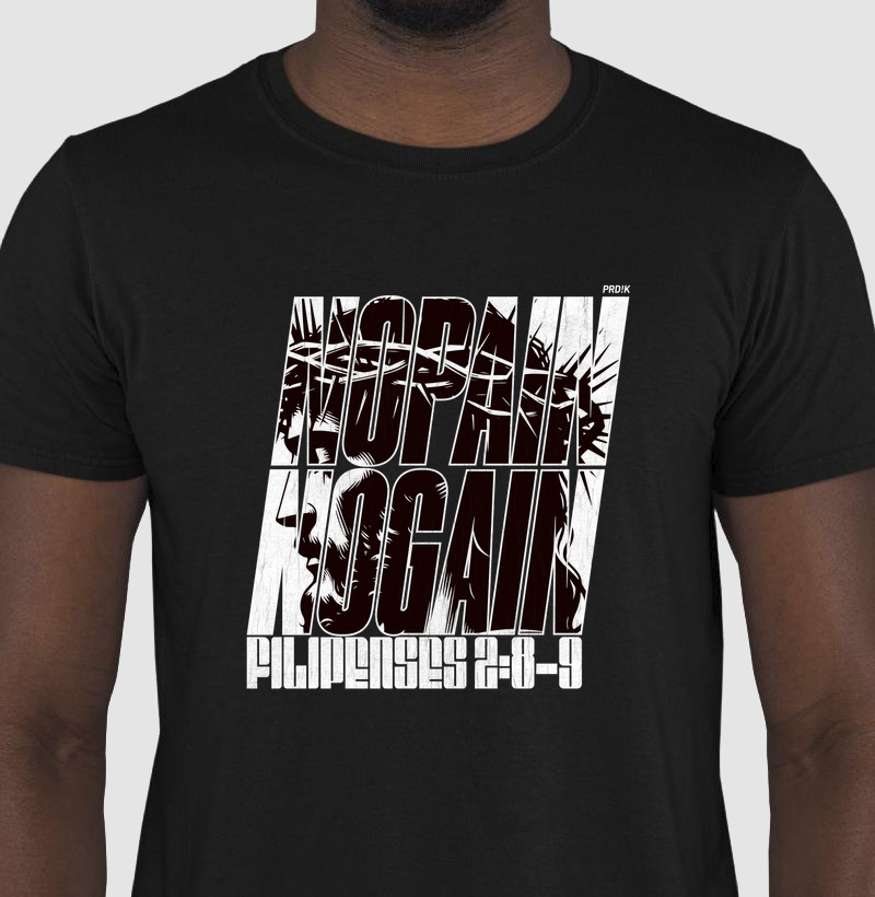 Camiseta Algodão com Estampa - No Pain No Gain