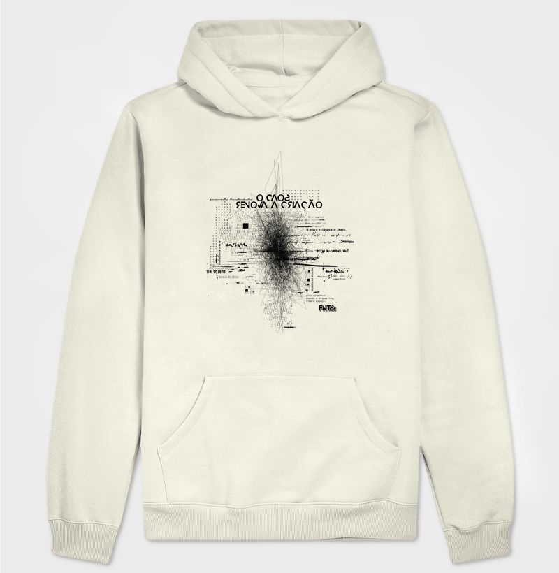 MOLETOM HOODIE SLIM "CAOS" / O CAOS RENOVA A CRIAÇÃO