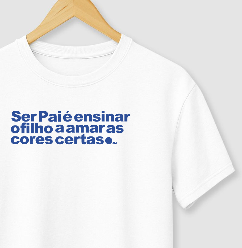 Ser Pai é Ensinar o Filho a Amar as Cores Certas-azul
